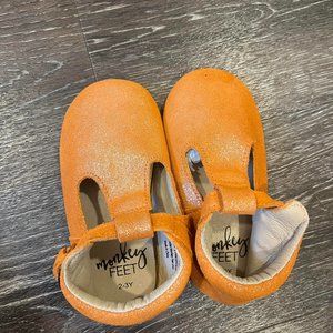 Orange Monkey Feet Shoes Size 2-3Y